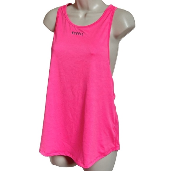 NEW Nobull Scoop Neck Neon Pink Racerback Tank Top Women’s Medium Pullover - Picture 1 of 7